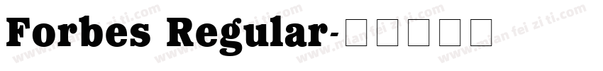 Forbes Regular字体转换